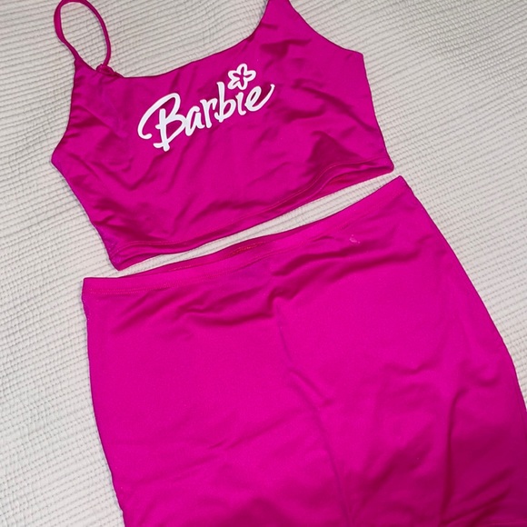 Hot pink two piece Barbie costume